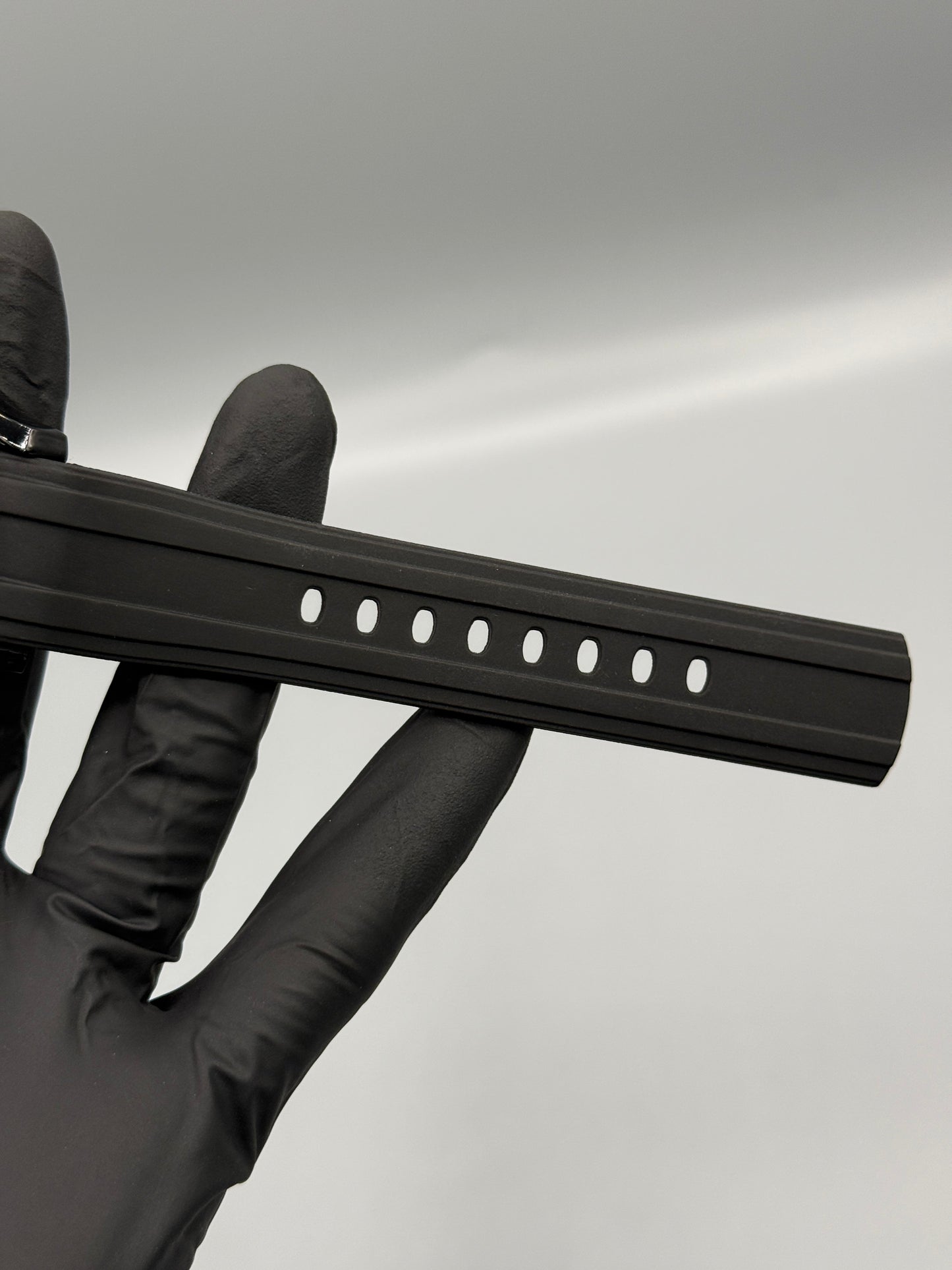 Rotating Dial Rubber Strap Full Black