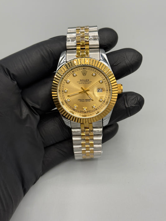 Rolex Oysters Perpetual Date Just Two Tone Jubilee Chain