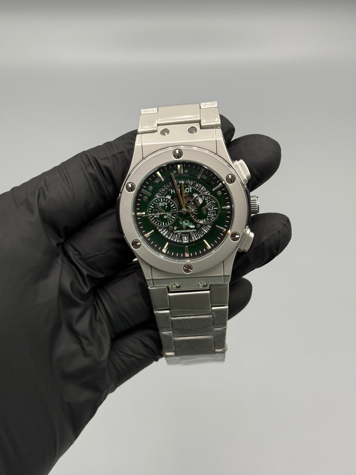 Chrono Style Silver Chain