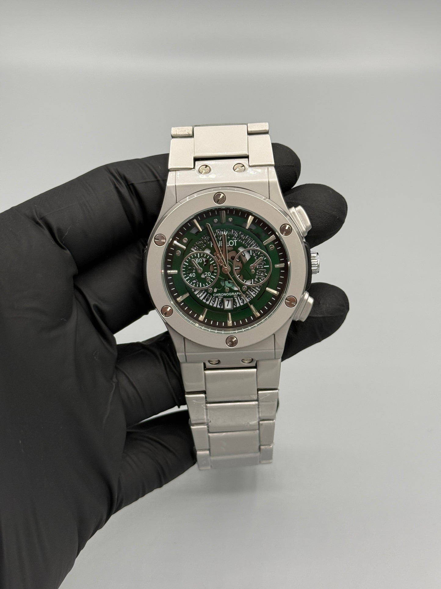 Chrono Style Silver Chain