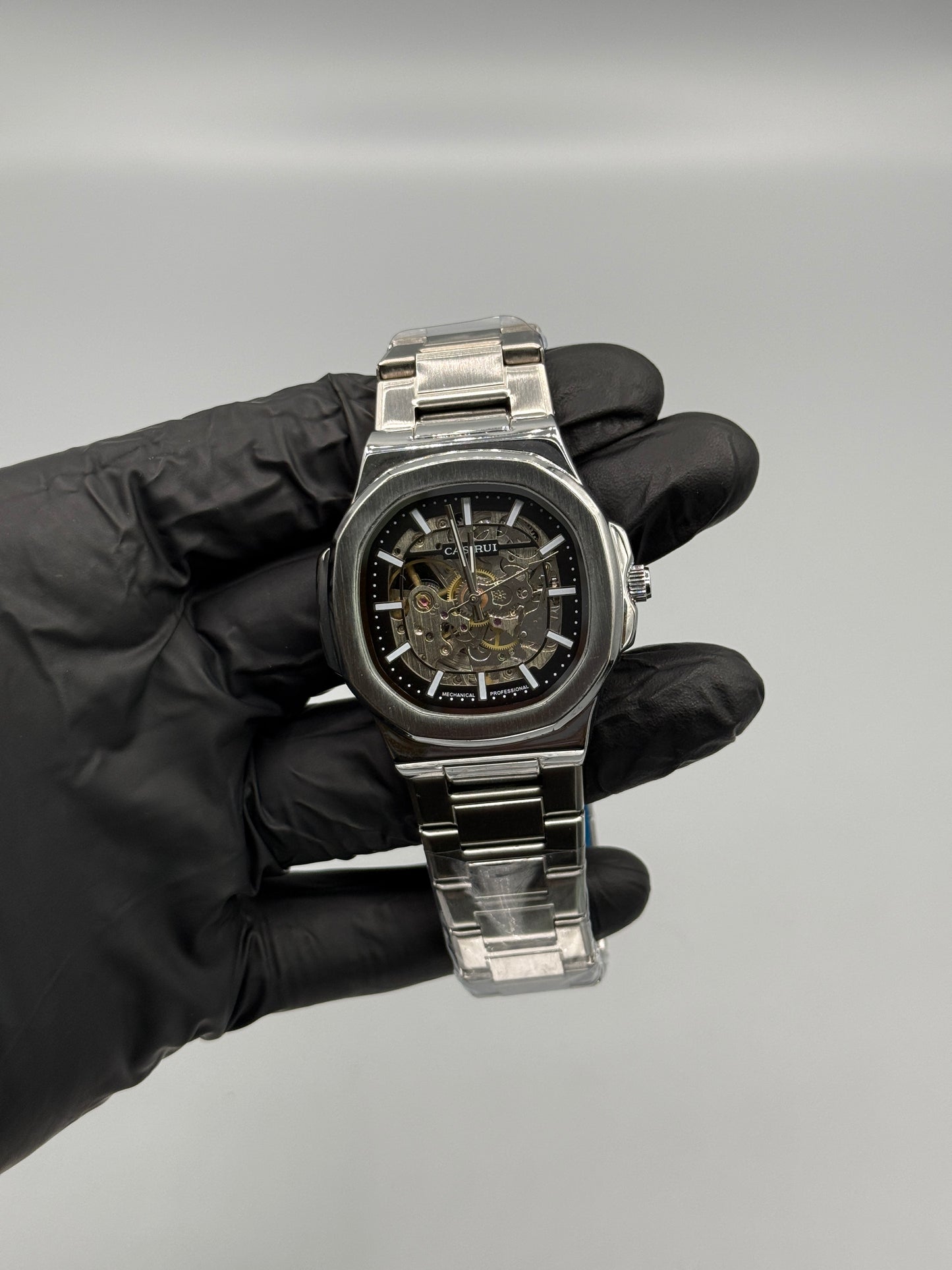 Automatic Skeleton Silver Chain