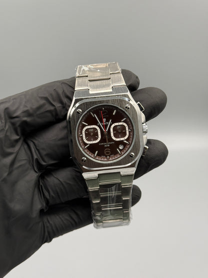 Chronograph Working Silver Chain