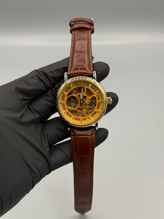 Automatic Skeleton Leather Strap