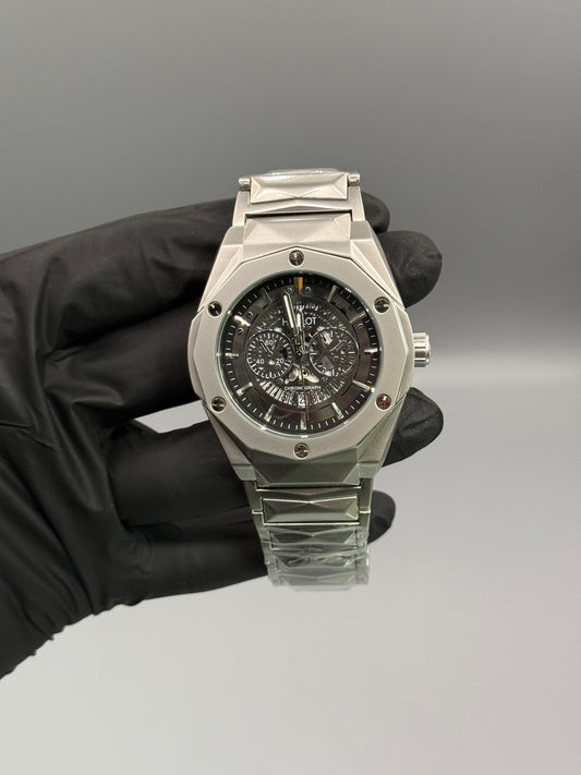 Chrono Style Silver Chain