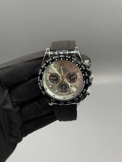 Chrono Style Rotating Dial Rubber Strap