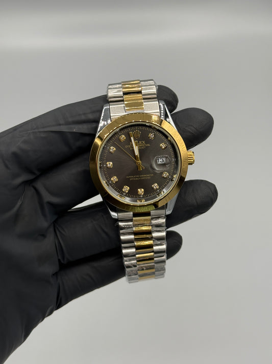 Black dial date just two tone