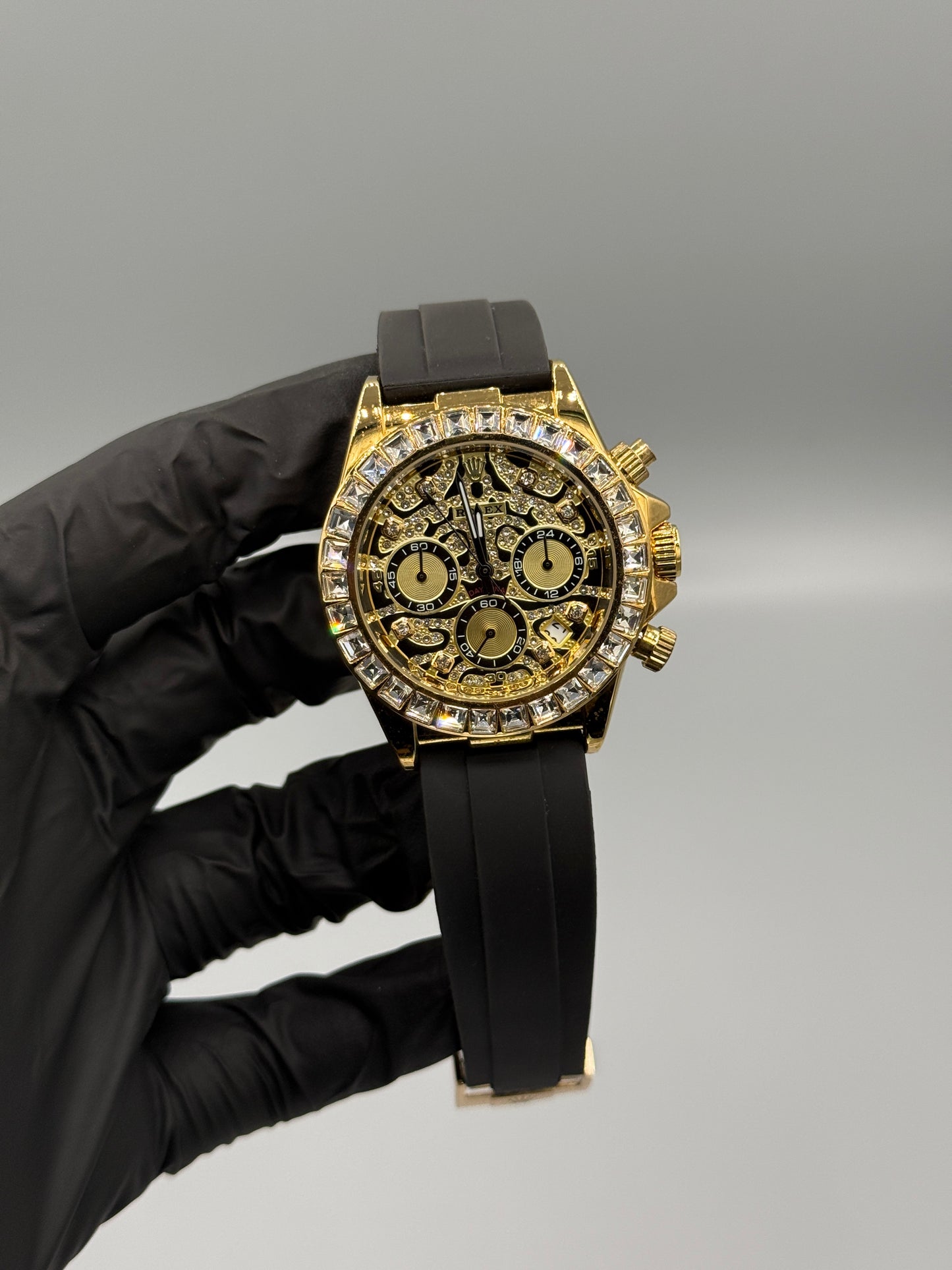 Chronograph Working Stone Rubber Strap