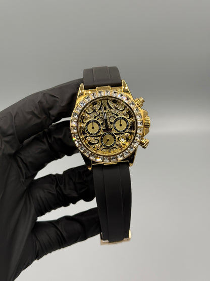 Chronograph Working Stone Rubber Strap