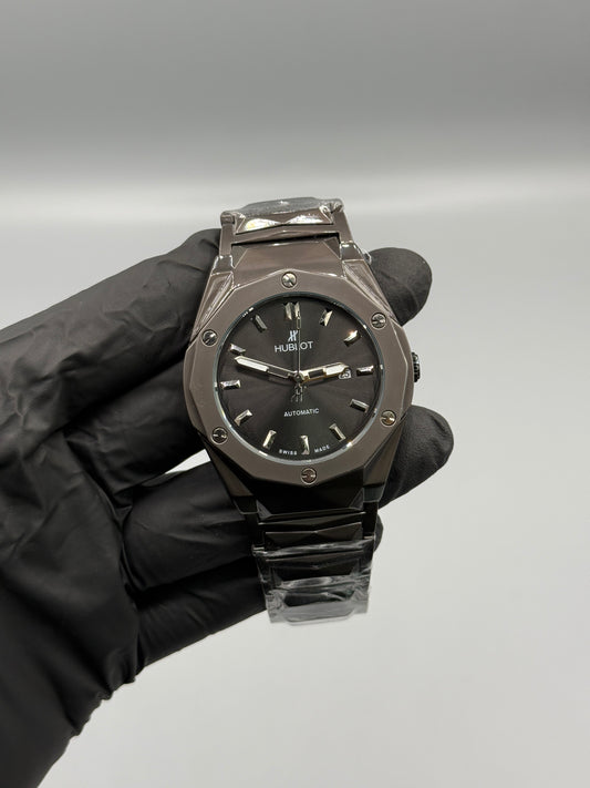 Hublot Diamond Cut Semi Auto Stainless Steel