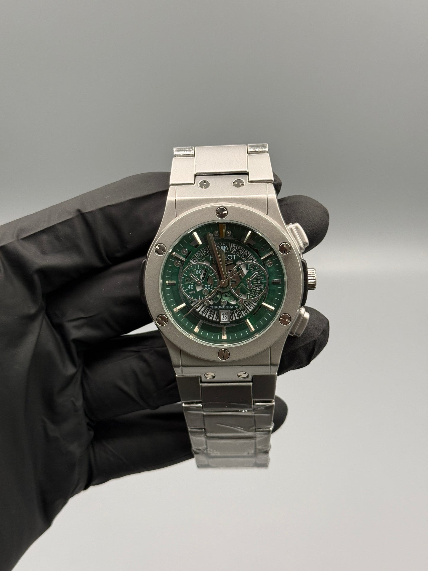 Chrono Style Silver Chain