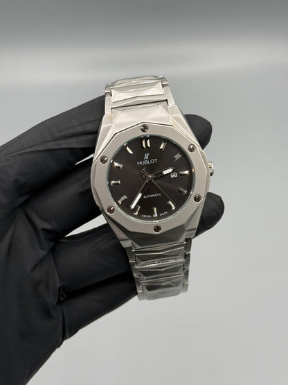 Hublot Diamond Cut Semi Auto Stainless Steel