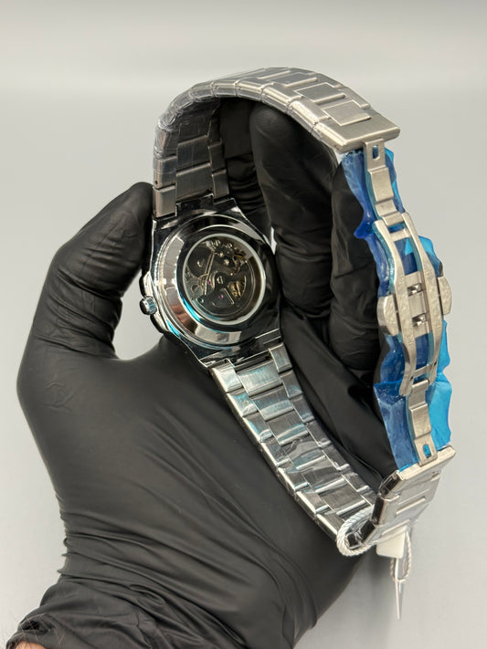 Automatic Skeleton Silver Chain