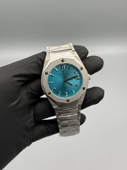 Hublot Diamond Cut Semi Auto Stainless Steel