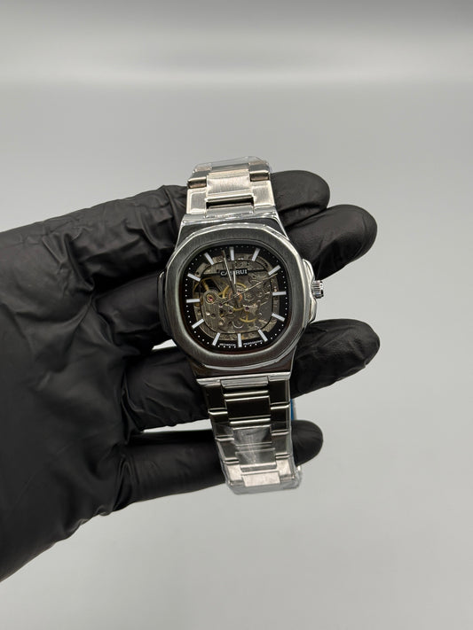 Automatic Skeleton Silver Chain