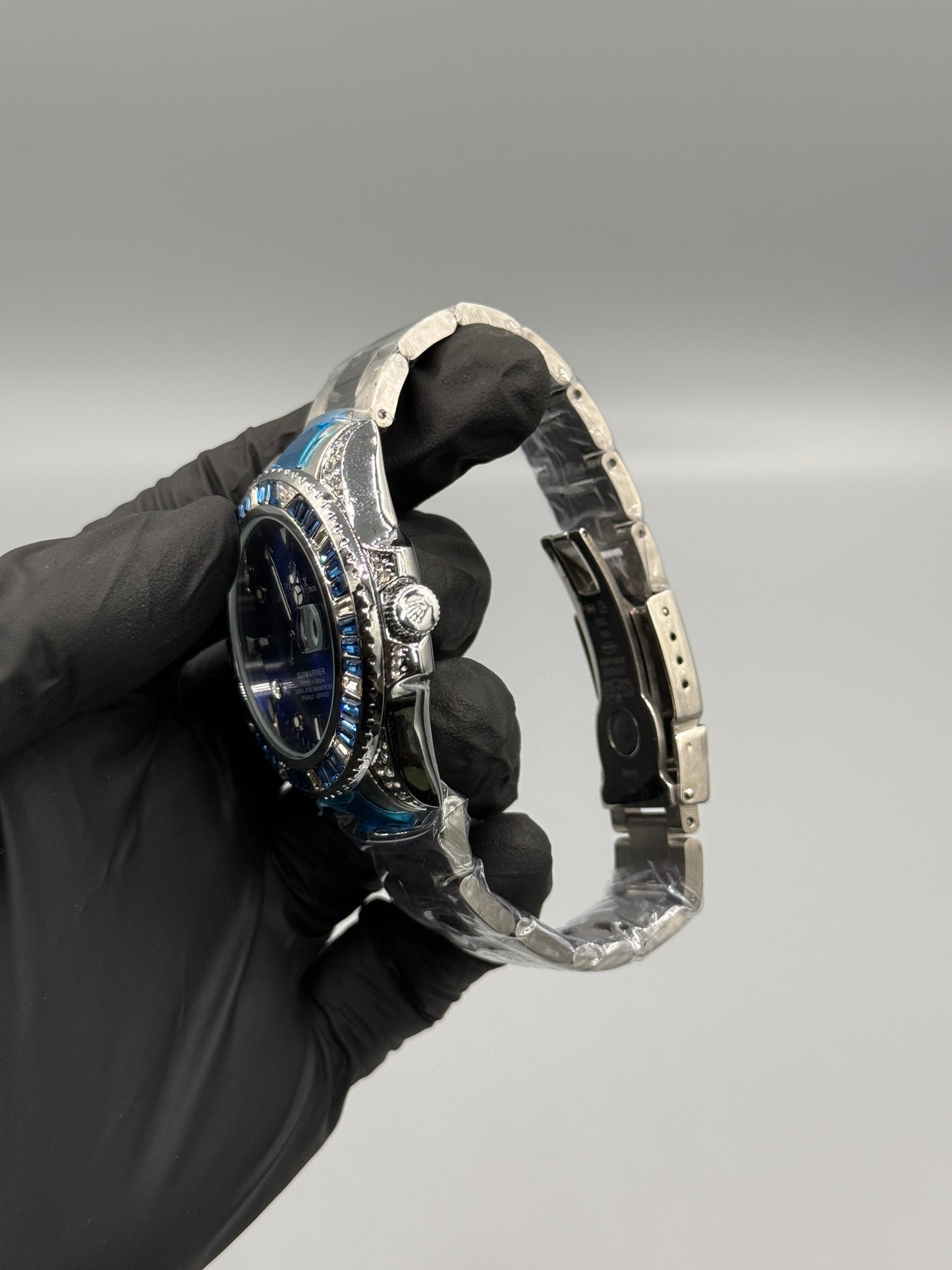 Rotating Dial Silver Chain Master Lock Stone