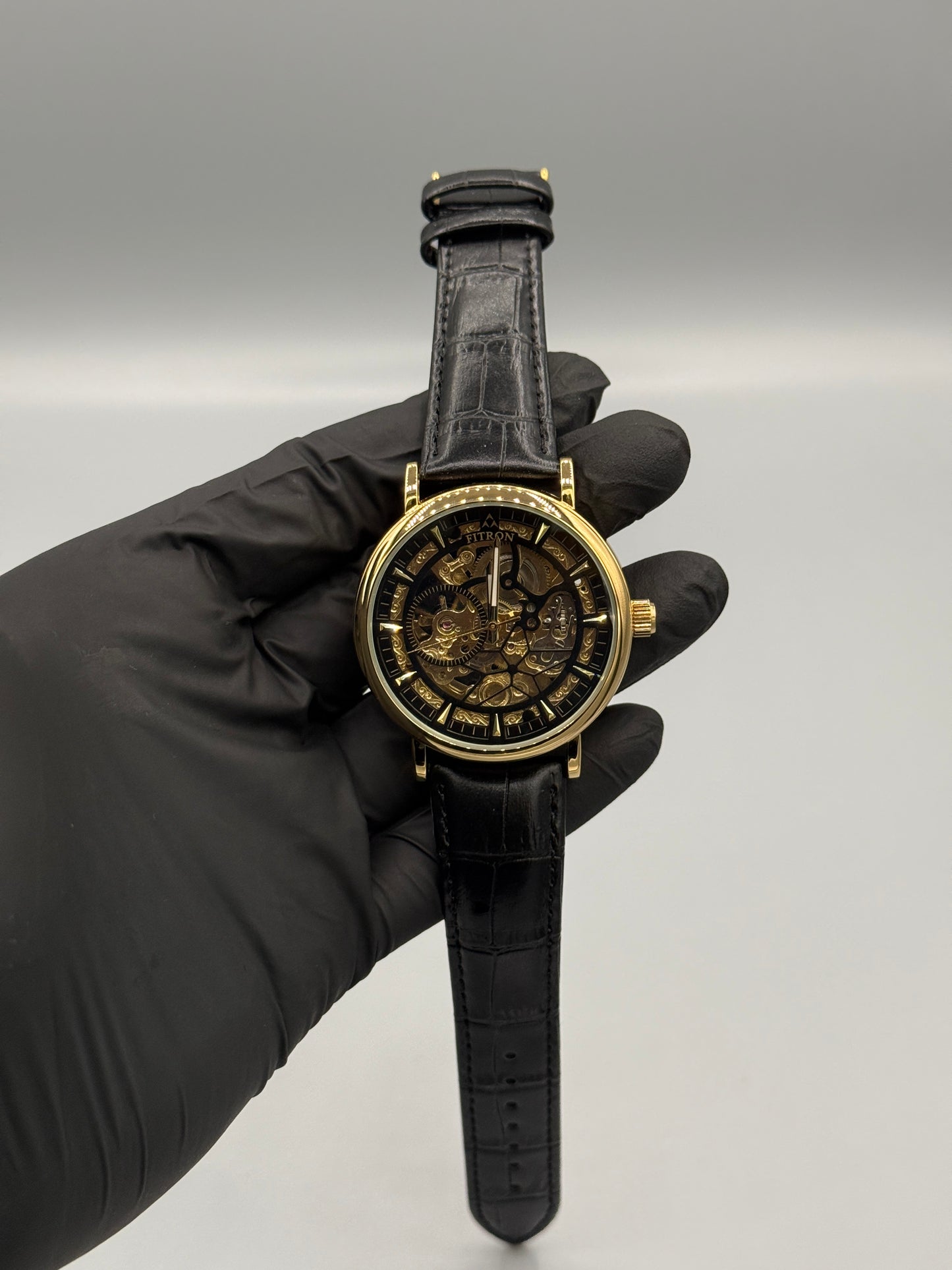 Automatic Skeleton Leather Strap