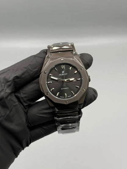 Hublot Diamond Cut Semi Auto Stainless Steel