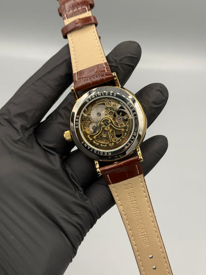 Automatic Skeleton Leather Strap