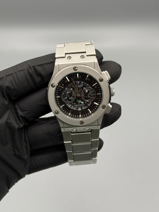 Chrono Style Silver Chain