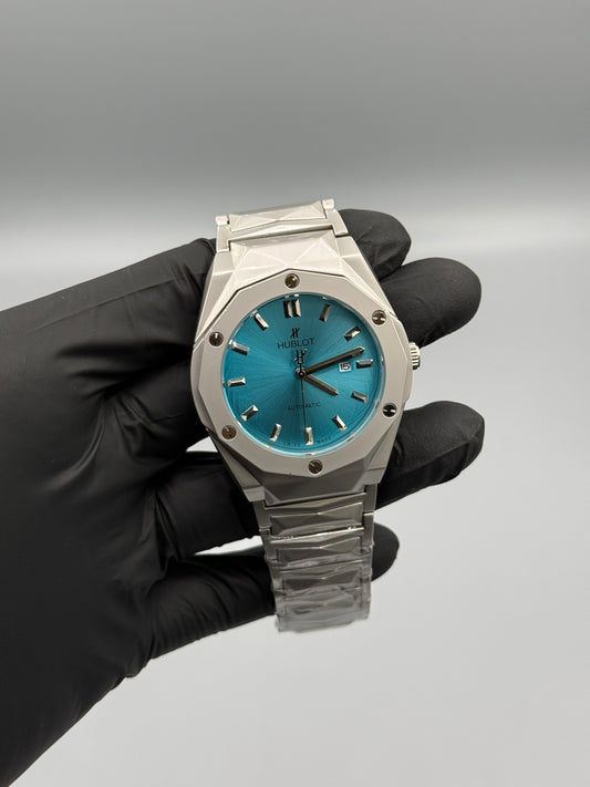 Hublot Diamond Cut Semi Auto Stainless Steel